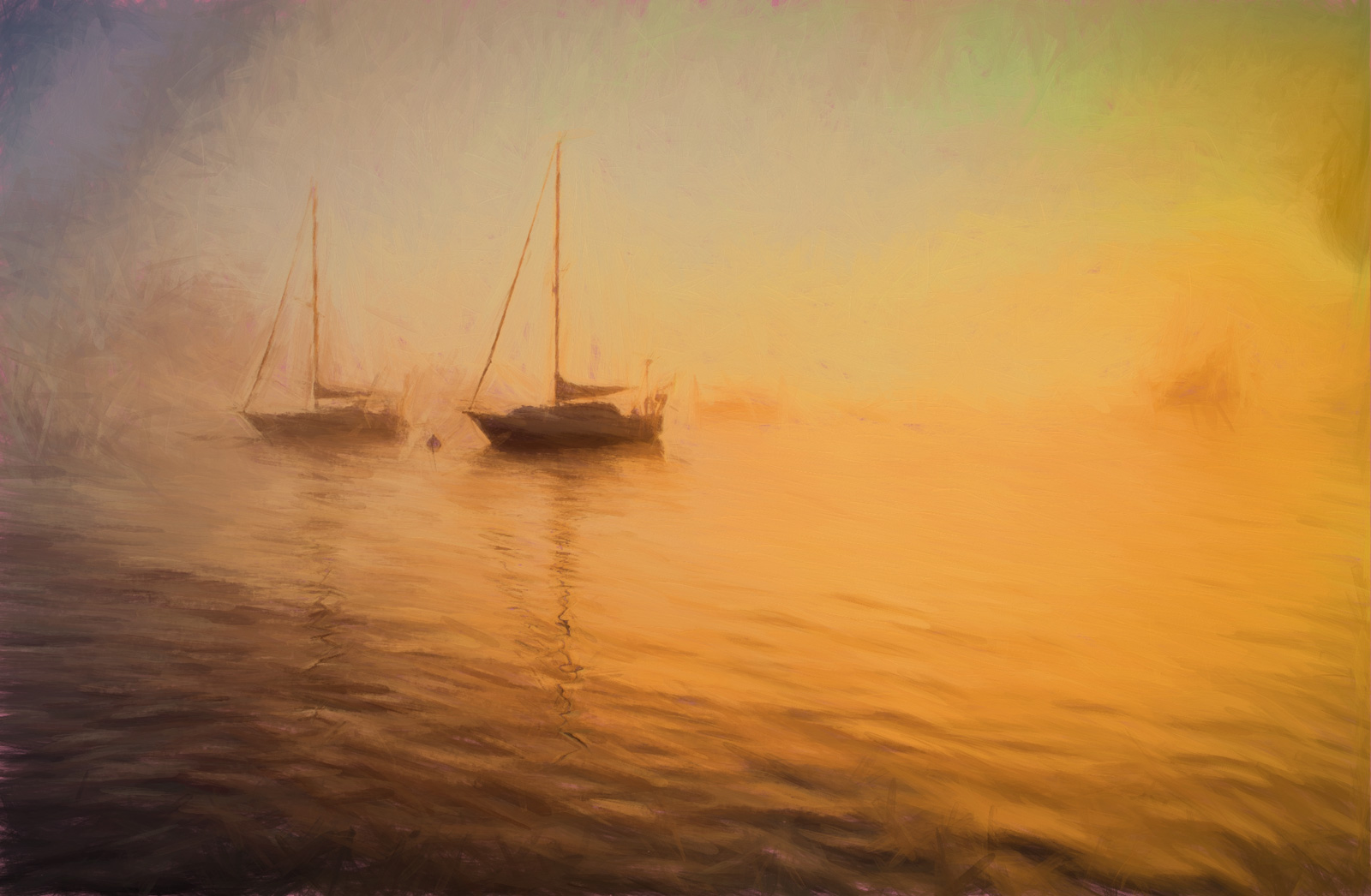 Sailboats in Fog Newburyport, 2015 Maria Poulos 2016