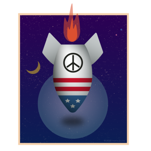 Peace Bomb, poster, Maria Poulos