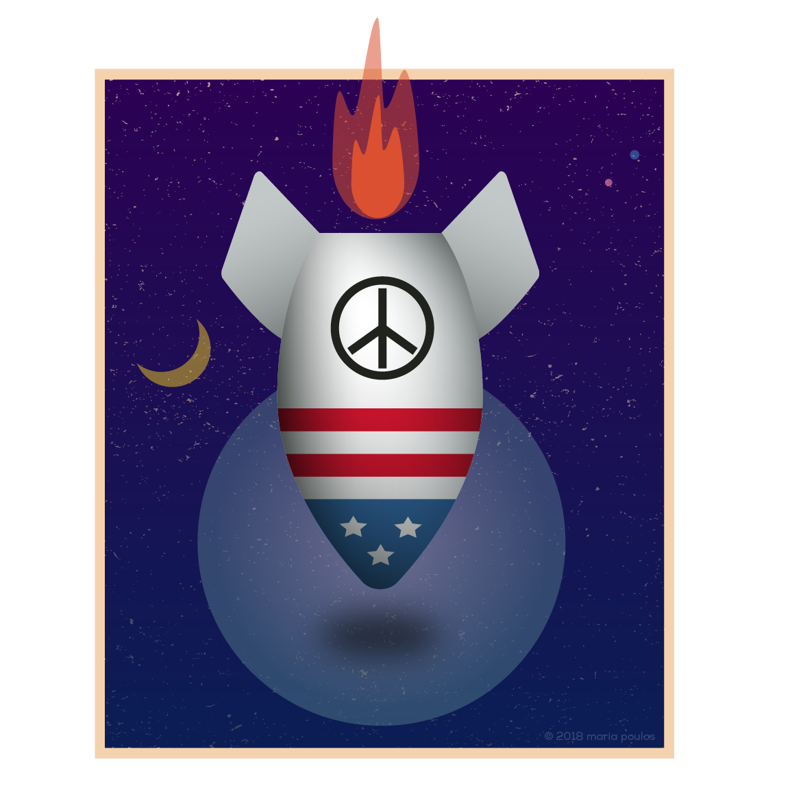 Peace Bomb, poster, Maria Poulos