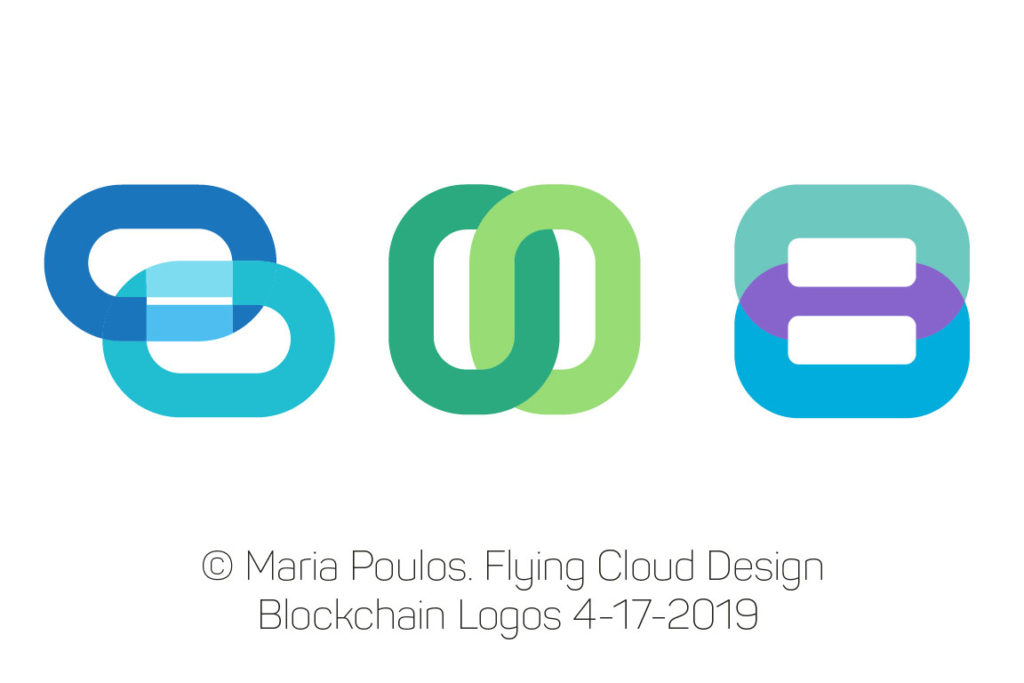 Blockchain or Bitcoin Logo Concepts