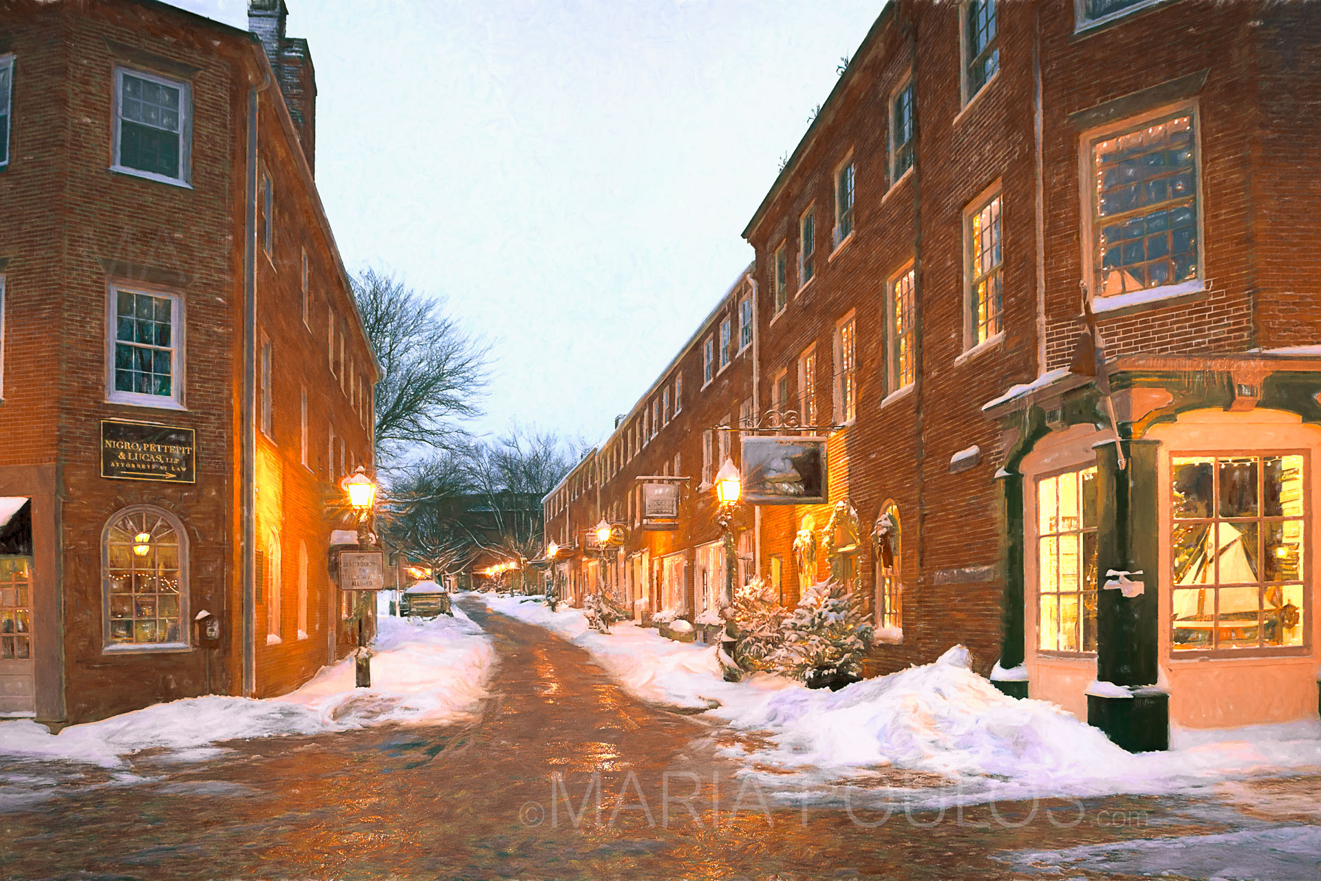 inn street Winter Newburyport