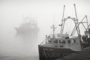 Fishing Dragger in Fog, Newburyport Harbor